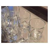 Glass Old Fashioned Tumbler with Square Base Set of 7