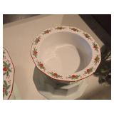 Lot of (2) Multi-Sided Serving Bowls - Hearts & Pines by Porsgrund (Norway)