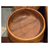 Lot of (2) Mid Century Modern Teak / Acacia Wood Serving Bowls