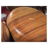 Lot of (2) Mid Century Modern Teak / Acacia Wood Serving Bowls
