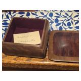 Handmade Walnut and Cocobollo Wood Jewely Box with Felt Interior