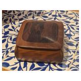 Handmade Walnut Wood Jewely Box with Felt Interior