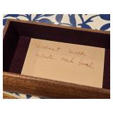 9" Handmade Walnut Wood with White Oak Burl Jewely Box with Felt Interior