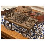 10" Decorative Metal Doll Cart Buggy