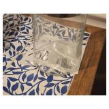 Clear Glass Jar with Screw Top Metal & Glass Lid plus Metal Label Holder 12"