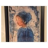 Porcelain Picture - Woman Named Agnes by Ade Lisa Gjeruldsen Signed , Framed
