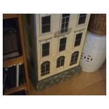 Georgian townhouse-inspired Doll House Wooden Cabinet 1-door/3-shelf
