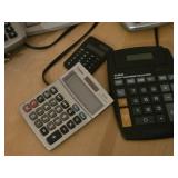 Lot of (6) Desk Calculators - Canon Paper Printers P23-DHV (x2), Casio, Texas Instruments TI-5045SV,