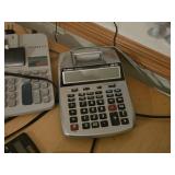 Lot of (6) Desk Calculators - Canon Paper Printers P23-DHV (x2), Casio, Texas Instruments TI-5045SV,