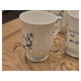 Lot of (4) Porcelain Coffee Mugs