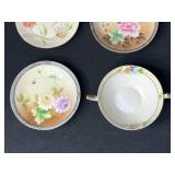 Collection of Vintage Hand Painted Plates, Nippon, Haviland Limoges, Z.S. & Co Bavaria and Crystal Vase