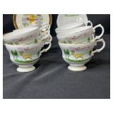 Vintage Minnesota Souvenir Tea Set Plates Saucers and Cups Collection