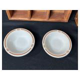 Collection of Airline China, Buffalo China Bowls, Vintage Root Beer Sign, Apple Jar, and Wooden Wall Shelves