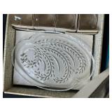 Set of Homestead Snack Sets with Glass Plates and Cups in Original Boxes