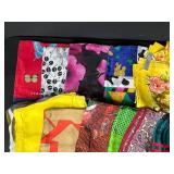 Collection of Vintage and Designer Silk Scarves Assorted Patterns