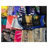 Collection of Vintage and Designer Silk Scarves Assorted Patterns
