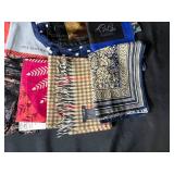 Collection of Vintage and Designer Silk Scarves Assorted Patterns