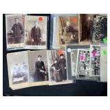 Collection of Antique and Vintage Cabinet Card Photos and Postcards