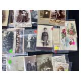 Collection of Antique and Vintage Cabinet Card Photos and Postcards