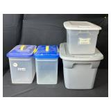 Set of 4 Assorted Storage Totes with Lids