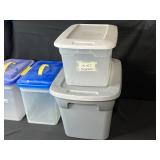 Set of 4 Assorted Storage Totes with Lids