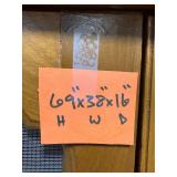 Antique Wooden Pie Safe Cabinet with Tin Panels and Drawers