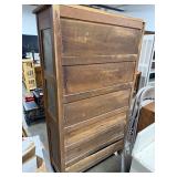 Antique Wooden Pie Safe Cabinet with Tin Panels and Drawers