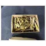 Assorted Hand Tools and Brushes with Box of Brass Fasteners