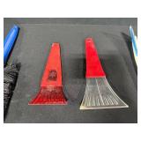 Assorted Hand Tools and Brushes with Box of Brass Fasteners