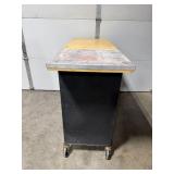 Rolling Workbench with Mixed Work Surface and Storage Drawers