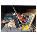 Mixed Lot of Hand Tools, Hardware, and Storage Supplies