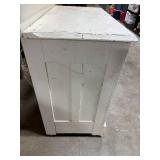 Antique White Painted Wooden Dresser with Three Drawers