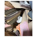 Large Collection of Sandpaper, Sanding Belts, and Abrasive Sheets Assorted Grits
