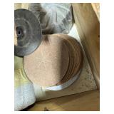 Collection of Sandpaper Rolls, Discs, and Abrasive Pads Assorted Grits