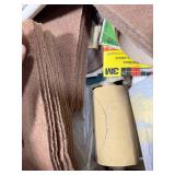Collection of Sandpaper Rolls, Discs, and Abrasive Pads Assorted Grits