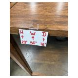 Wood and Glass Display Cabinet with Sliding Doors 50x29x16 in