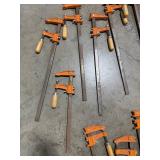 Antique Rodgers Grain Company Green Wood Bucket with Bar Clamps and Anvil