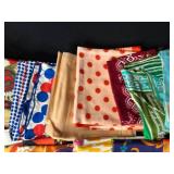 Vintage Scarf and Beaded Collar Lot Assorted Patterns and Colors