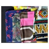 Vintage Scarf and Beaded Collar Lot Assorted Patterns and Colors