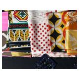 Vintage Scarf and Beaded Collar Lot Assorted Patterns and Colors