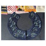 Vintage Scarf and Beaded Collar Lot Assorted Patterns and Colors