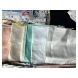 Vintage Handkerchief Collection with Keepsake Boxes and Sewing Notions