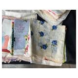 Vintage Handkerchief Collection with Keepsake Boxes and Sewing Notions