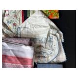 Collection of Vintage and Embroidered Kitchen Linens and Tablecloths