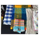 Collection of Vintage and Embroidered Kitchen Linens and Tablecloths