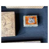 Collection of Antique and Vintage Decorative Wooden Trinket and Jewelry Boxes