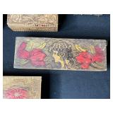 Collection of Antique and Vintage Decorative Wooden Trinket and Jewelry Boxes