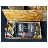 Collection of Antique and Vintage Decorative Wooden Trinket and Jewelry Boxes