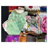 Large Collection of Vintage Ladies Handkerchiefs and Scarves Assorted Patterns