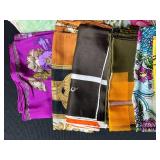 Large Collection of Vintage Ladies Handkerchiefs and Scarves Assorted Patterns